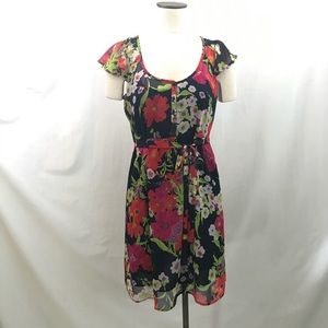 Old Navy Sheer Floral Dress Medium EUC